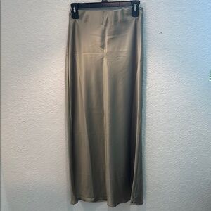 Renee C. Elegant Tan Maxi Skirt